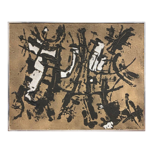 Italian Abstract Expressionist Painting by Ugo Sterpini, Signed and Dated 1958