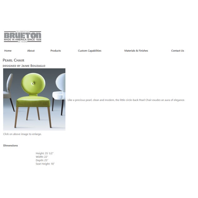 Brueton Attributed to Brueton Button Side Chair For Sale - Image 4 of 4