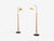 Mid-Century Modern 1940s Swedish Modern, Floor Lamps, Burl, Ebonized Wood, Fabric - a Pair For Sale - Image 3 of 13