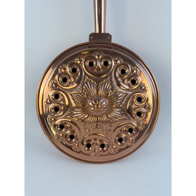 1960s Vintage French L. Lecellier Villedieu Copper Bed Warmer / Decorative Wall Object, 1960s For Sale - Image 5 of 18