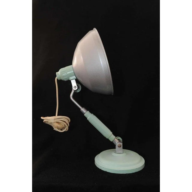 Medical Lamp in Surf Blue Aluminium and Bakelite from Junolux, 1920s For Sale - Image 4 of 6