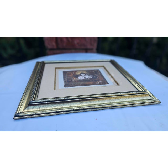 Glass Alan Kleinmann, Portrait Composition, 1980s, Lithograph, Framed For Sale - Image 7 of 8