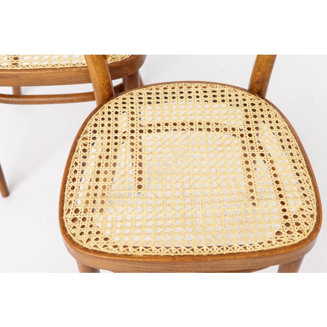 1980s Vintage Model 14 Chairs in Bentwood from Thonet, 1980s, Set of 2 For Sale - Image 5 of 12