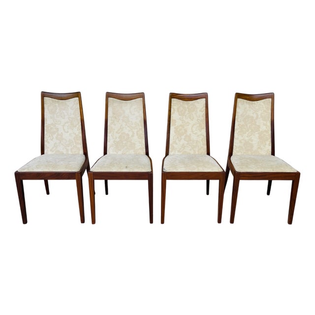 Vintage Teak and Fabric Dining Chairs from G-Plan, 1960s, Set of 4 For Sale