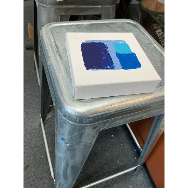Contemporary Original Contemporary Colorfield Painting on Stretched Canvas Coastal Colors For Sale - Image 3 of 3