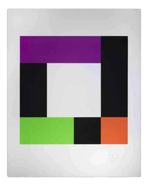 Max Bill, Abstract Composition, Original Screen Print, 1970