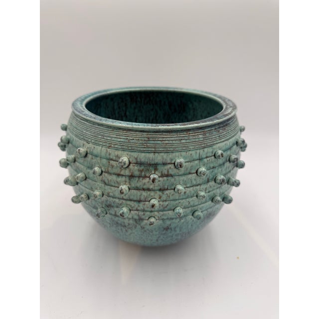Mid-Century Modern Vintage Decorative Bowl With Spikes Details For Sale - Image 3 of 6