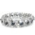 Contemporary 14ct White Gold Sapphire and Diamond Cluster Bracelet 11.45ct 48.29g For Sale - Image 3 of 12