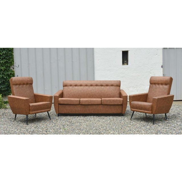 French Living Room Set, 1960s, Set of 3 For Sale - Image 17 of 18