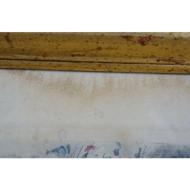 Antique Signed Antoine Calbet Awakening the Sleeping Beauty Etching 25" For Sale - Image 10 of 11