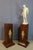 Pair of early 19th-century mottled wood side tables, fully restored. These tables feature beautiful veneer in a classic...
