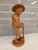 Wood Mid-Century Balinese Art Deco Seated Fisherman With Cast Net Sculpture For Sale - Image 7 of 12