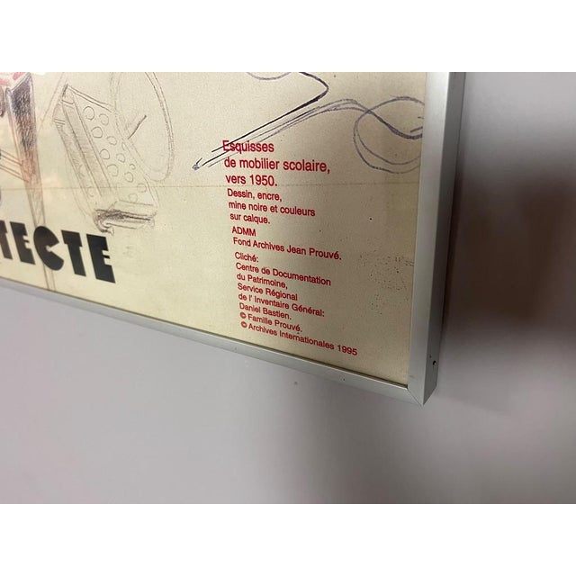 Jean Prouvé Architecte Poster from Archives Internationales, France, 1995 For Sale - Image 10 of 15