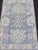 Modern Oushak Rug With Serene Blue Tones and Soft Ivory and Sage 1'10 X 3'0 For Sale - Image 4 of 10
