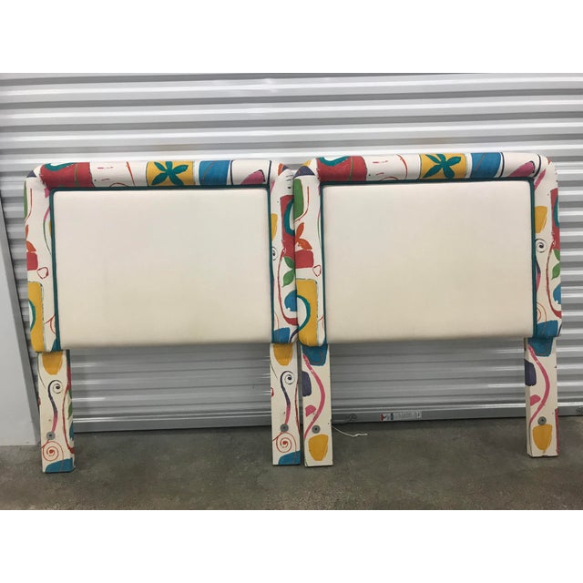 Postmodern Upholstered Twin Headboards a Pair Chairish