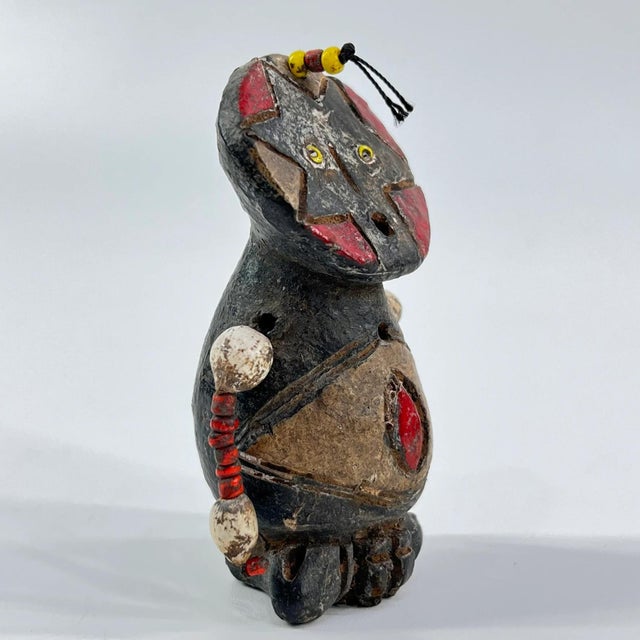Sculpture Materials Early 20th Century Tikar Clay House God 3inch Cameroon For Sale - Image 7 of 8