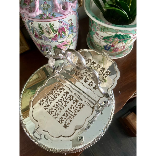 Vintage English Silverplate Folding Biscuit Box For Sale - Image 4 of 7