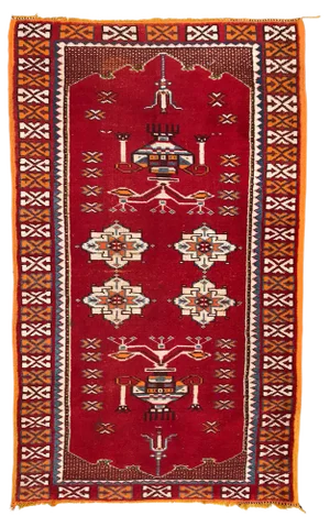Vintage Moroccan Tribal Rug