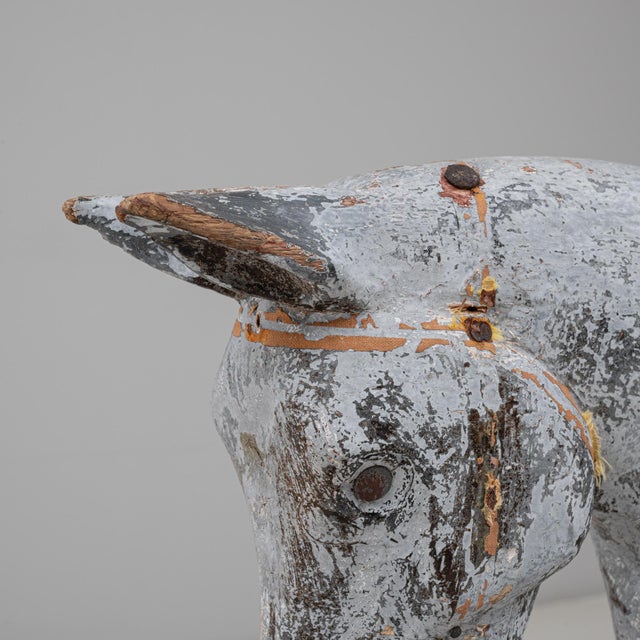 Off-white 1900s French Wooden Rocking Horse For Sale - Image 8 of 18