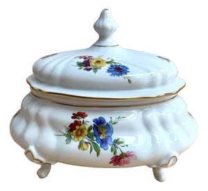 Vintage Porcelain Casket by Weimar, Germany, 1970s