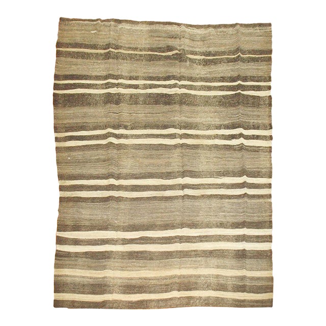 Zabihi Collection Vintage Turkish Kilim - 7'2" x 10' For Sale