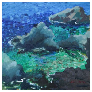 Jackson, Fosca Bay Study, Costa Brava, 2010, Oil on Board