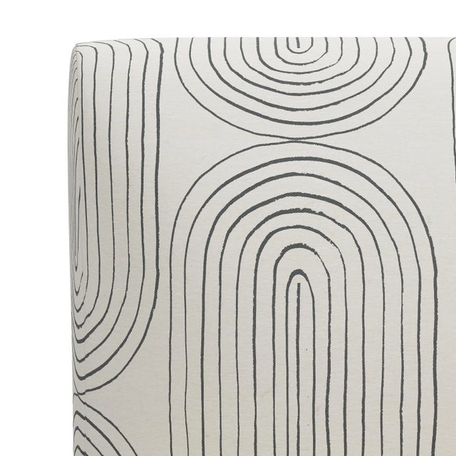 Not Yet Made - Made To Order Andes Dining Chair in Slate Oblong Block Print For Sale - Image 5 of 8