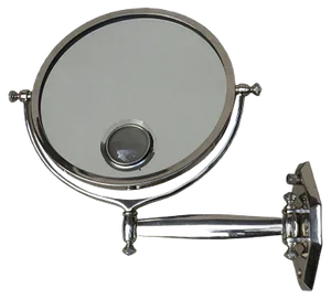 Art Deco French Nickel-Plated Illuminated Wall Mirror from Brot, 1920s