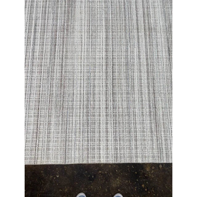 Gray Modern Handwoven Area Rug 8'2" X 10'1" For Sale - Image 8 of 13