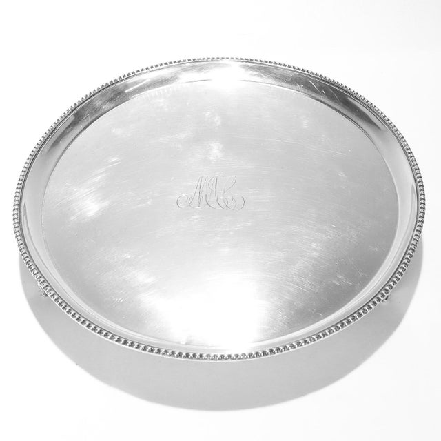 19th Century Antique John Targee 19th Century American Coin Silver Salver Marked It For Sale - Image 5 of 11