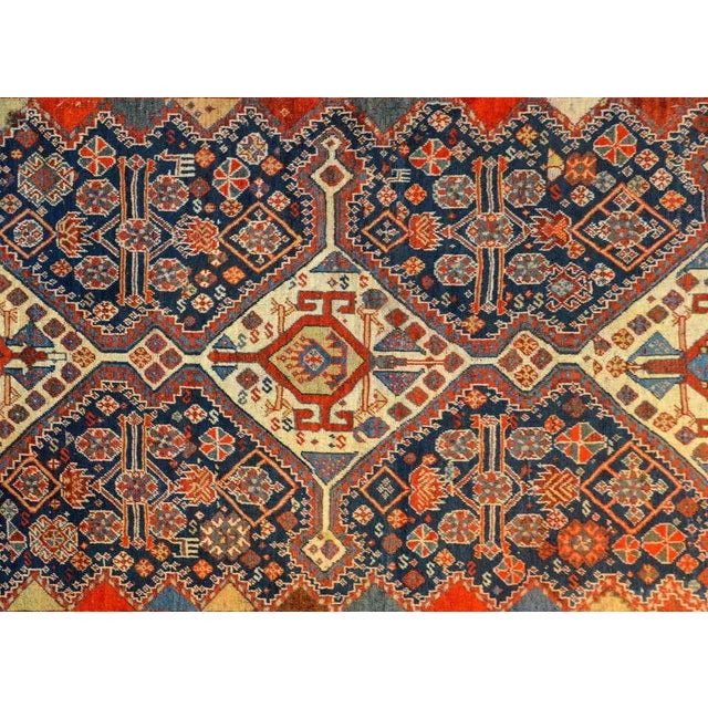 Blue Early 20th Century Ghashgaei Rug For Sale - Image 8 of 11