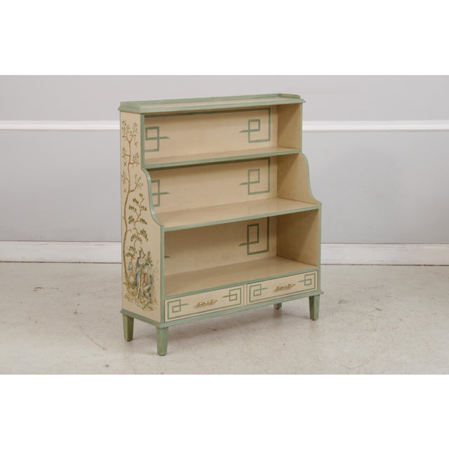 Age: Approx: 25 Years Old Details: Custom Made High Quality Construction Stunning Hand Painted Chinoiserie Scenes Solid...