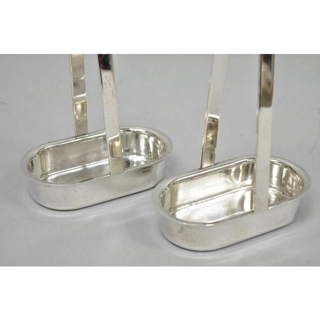 Vintage Modern Silver Plated Dinner Oil Caddy & (10) Toast Bread Racks - 12 PCS For Sale - Image 9 of 18
