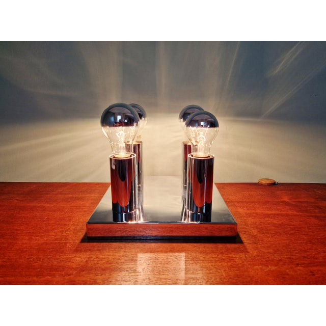 1970s Space Age Tubular Chrome Metal Ceiling Light, 1970s For Sale - Image 5 of 18