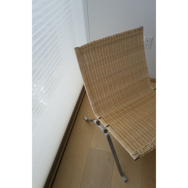 Contemporary Poul Kjaerholm Pk22 Easy Chair in Wicker For Sale - Image 3 of 10