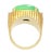 9.40 Carat Type A Fei Cui Jadeite Jade and Diamond Ring in Textured 18K Gold, Size 7 For Sale In Miami - Image 6 of 6