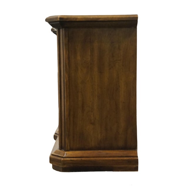 American of Martinsville Solid Walnut Italian Mediterranean 79″ Triple Door Dresser 2384-216 For Sale - Image 9 of 12