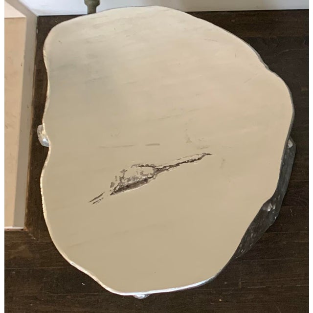 Plastic Vintage Painted Resin Tree Trunk Side Table For Sale - Image 7 of 11