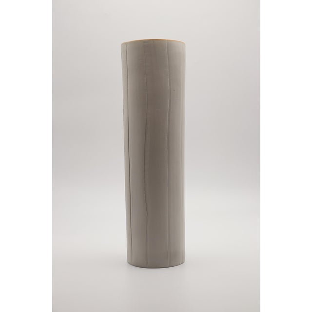 Large Contemporary Minimalist Portuguese Vase, Porcelain For Sale - Image 4 of 12
