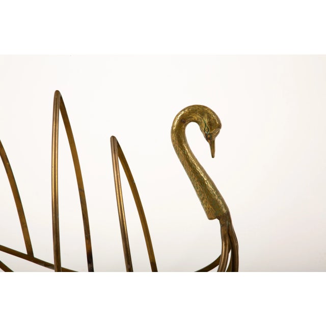 Swan Song Magazine Rack – A Mid 20th Century Brass Beauty For Sale In New York - Image 6 of 6