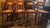 1980s Italian Inlaid Marquetry Multi-Game Table With Roulette & 4 Chairs For Sale - Image 11 of 12