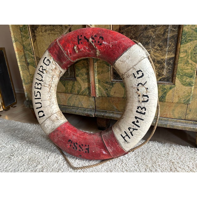 Antique German Lifebuoy with Strong Patina For Sale - Image 15 of 15