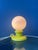 Yellow Ceramic Table Lamp with Glass Shade, West Germany For Sale - Image 4 of 11