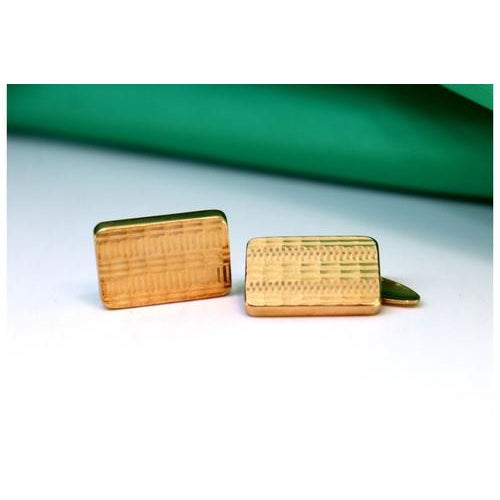 Gold Cufflinks with Reliefs, Set of 2 For Sale - Image 3 of 8