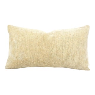 Chella Textiles Montecatini in Sand Dune Lumbar Cushion Cover - 11" X 20" - Light Tan - Cream - Heavy Textured Chenille Pillow Cover For Sale