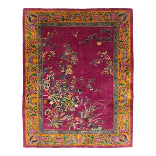 Galerie Shabab Collection Mid-20th Century Chinese Nickles Pictorial Room Size Carpet For Sale