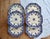 Exceptional set of six Longchamp ironstone dinner plates, Rouen pattern, made in the late 19th century. The refined blue...