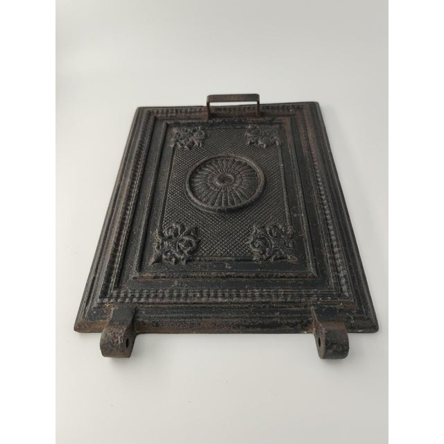 Vintage Cast Iron Fireplace Plate, 1950s For Sale - Image 3 of 8