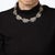 Vintage Ilias Lalaounis Sterling Silver Necklace 16" Choker Wide Knot Links For Sale - Image 4 of 4