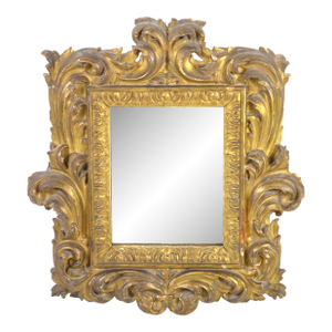 Very Fine Antique 18th C Italian Carved Giltwood Mirror